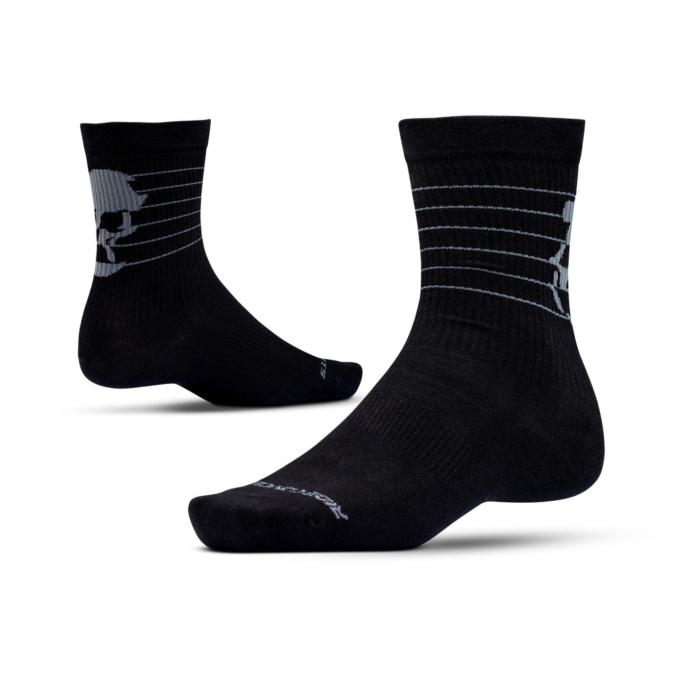 Ride Concepts Skully Combed Cotton 8" Socks - Black