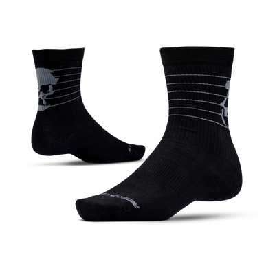 Ride Concepts Skully Combed Cotton 8" Socks - Black