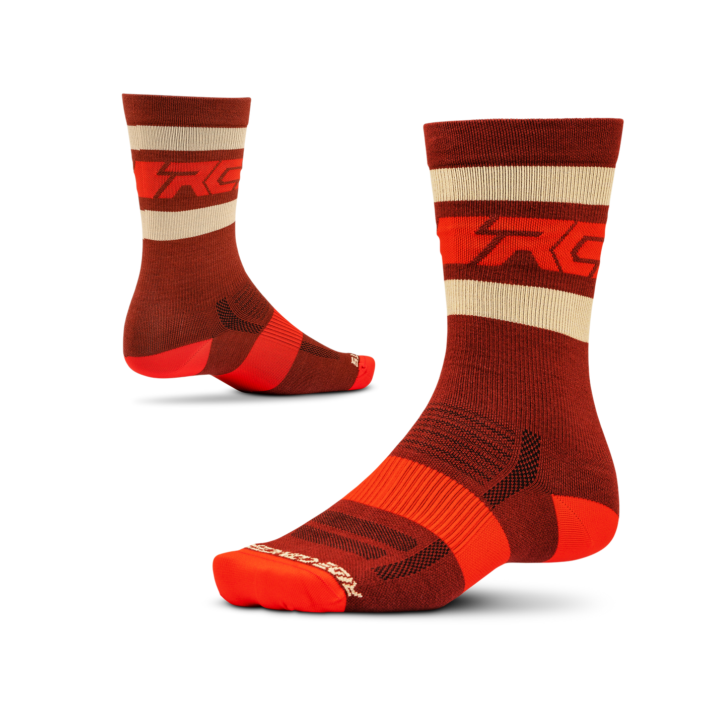 Ride Concepts FiftyFifty MTB Sock - Wool 8" - Oxblood
