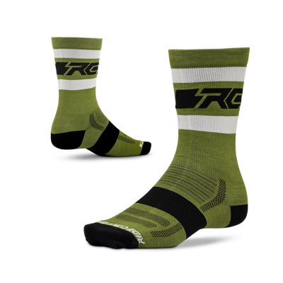Ride Concepts FiftyFifty MTB Sock - Wool 8" - Olive