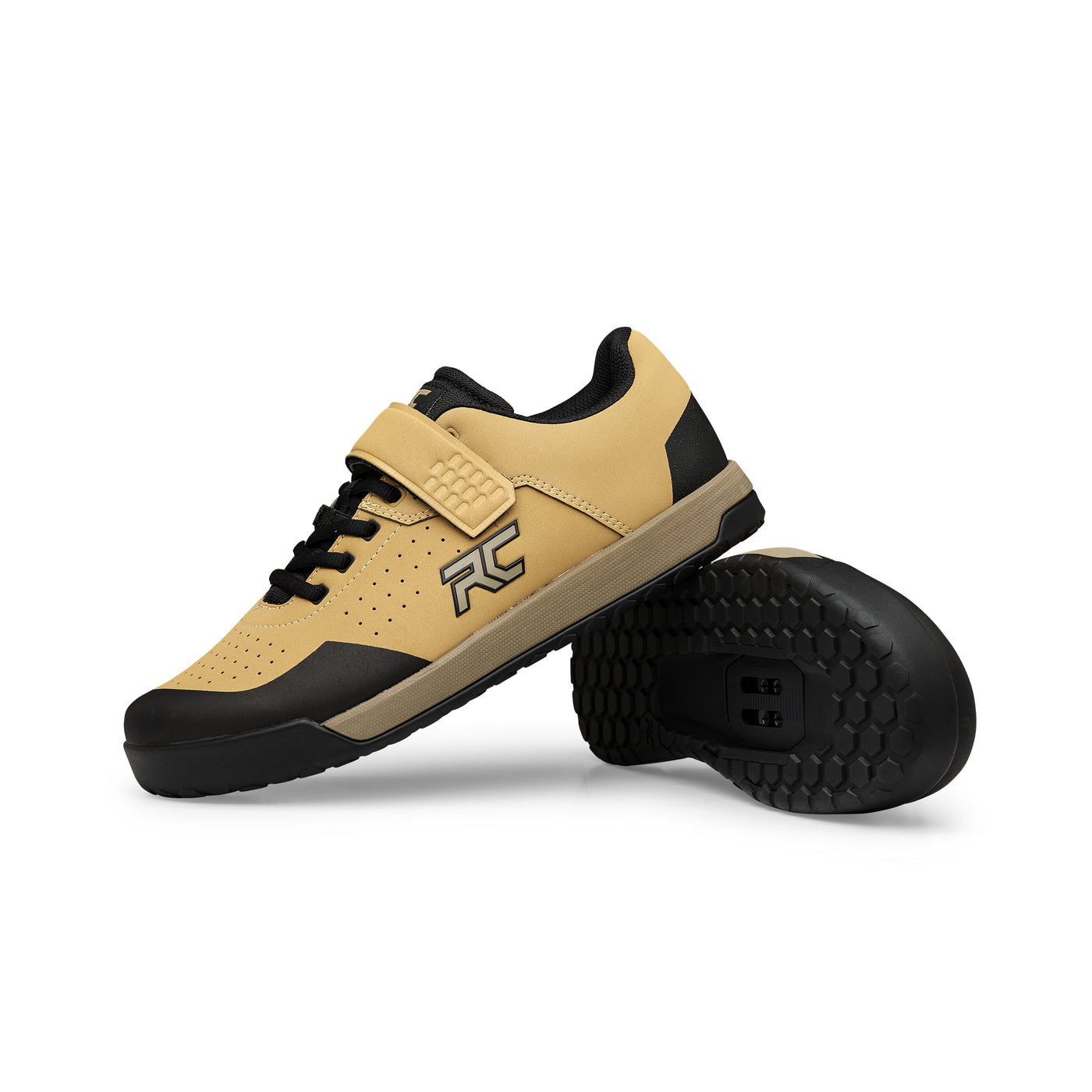 Ride Concepts Men's Hellion Clip MTB Shoe - Khaki and Black